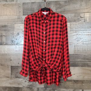 Girls Old Navy flannel button down, YXL